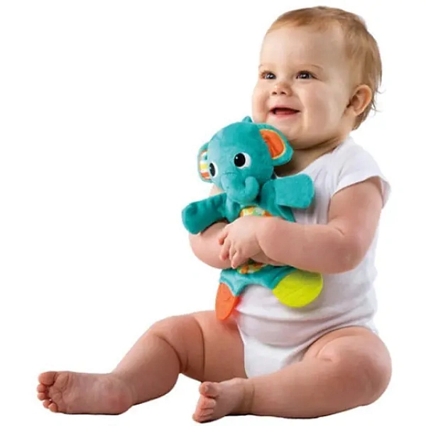 Развивающая игрушка Bright Starts Брайт Стартс Самый Мягкий Друг Слонёнок с прорезывателями 8916-2 фото 1