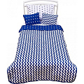 Покрывало + 2 декоративные подушки для дошкольников Shapito by Giovanni Z-Kids 170 х 110 см Blue — Фото