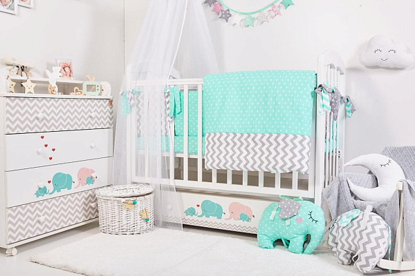 Кровать детская Топотушки Сильвия 7 Слоники с маятником универсальным и ящиком фото 2