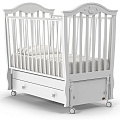 Детская кроватка Nuovita Sorriso swing, продольный маятник (Белый) — Фото
