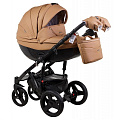 Детская коляска Adamex Monte Deluxe Carbon 3 в 1 Детская коляска Adamex Monte Deluxe Carbon 3 в 1 56S-C — Фото