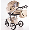 Детская коляска Street Racer Karona Eco 2 в 1, эко-кожа 01CG beige — Фото