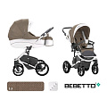 Детская коляска Bebetto Tito Chanel 2 в 1, ткань+эко-кожа (CH03
						
					) — Фото