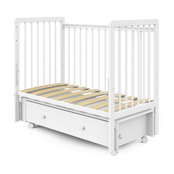 Детская кроватка Pituso Tiny, ящик-маятник/колесо фото 5