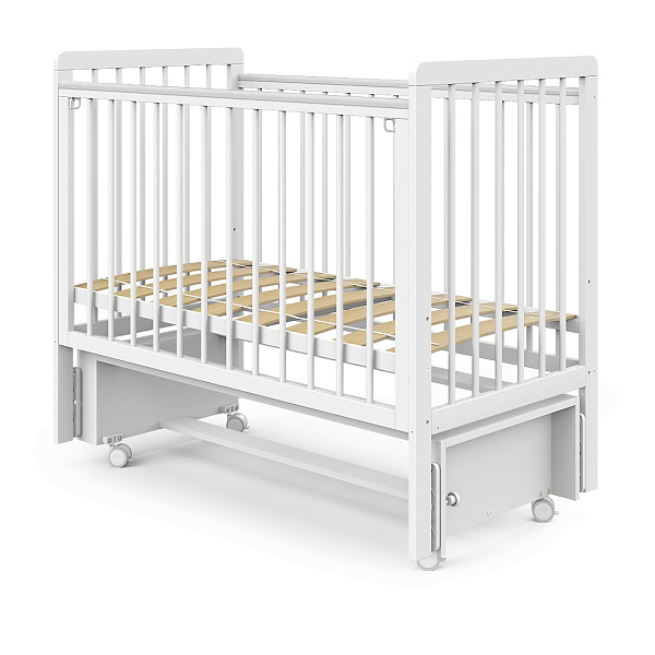 Детская кроватка Pituso Tiny, маятник/колесо фото 1