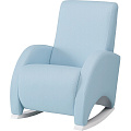 Кресло-качалка Micuna Wing Confort White Leatherette blue искусственная кожа — Фото