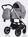 Детская коляска Mowbaby Zoom PU 2 в 1 на золотой раме (beige
						
					) — Фото