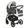 Детская коляска Pituso Nino 2 в 1 Детская коляска Pituso Nino 2 в 1 3007 Antracyt+Кожа Metalic White — Фото