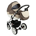 Детская коляска Adamex Avanti Deluxe 3 в 1 X22 коричневый-молочный — Фото