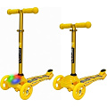 Трехколесный самокат Y-Scoo RT Trio Diamond 120 Kaleidoscope со светящейся платформой Yellow — Фото
