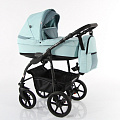Детская коляска Sevillababy Unico 2 в 1 Детская коляска Sevillababy Unico 2 в 1 Un-04, голубой-серо-голубая экокожа — Фото