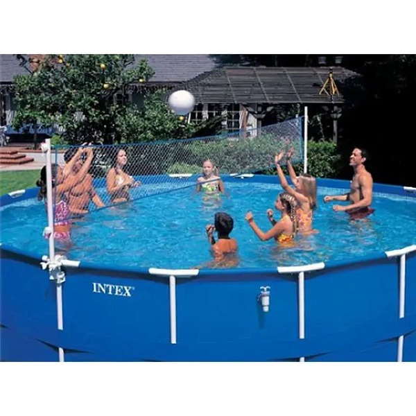 Каркасный семейный бассейн Intex Интекс круглый с лестницей и насосом-фильтром c54942, c56942, c28234, c56952, c57954, c54938, c54948 фото 12