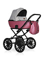 Детская коляска Riko Basic Ozon Shine Prestige 2 в 1 01 Розовый-серый — Фото