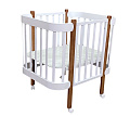 Детская кроватка Антел Solnyshko 3 в 1 (Белый/Бук
						
					) — Фото