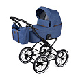 Детская коляска Noordline Nicole Classic Black 2 в 1 Blue — Фото