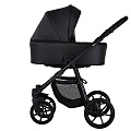Детская коляска Pituso Tossa 2 в 1, экокожа (Black
						
					) — Фото