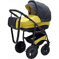 Детская коляска Polmobil Porto 2 в 1 (05 графит-желтый
						
					) — Фото