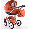 Детская коляска Street Racer Karona Eco 2 в 1, эко-кожа 05CG orange — Фото