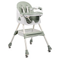 Детский стульчик для кормления Indigo Corn (Зеленый/Серый
						
					) — Фото