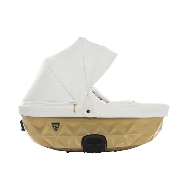 Детская коляска Junama Diamond Mirror Satin V2 3 в 1 на золотой раме фото 15