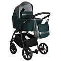 Детская коляска Pituso Nino 2 в 1 Детская коляска Pituso Nino 2 в 1 3018 Emerald mood +Кожа Metalic Emerald mood — Фото