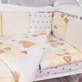 Комплект постельного белья в кроватку AmaroBaby Мишка (6+12 подушек-бортиков) Комплект постельного белья в кроватку AmaroBaby Мишка (6+12 подушек-бортиков) Бежевый — Фото