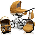Детская коляска Nastella Luxe Prestige Eco 3 в 1, эко-кожа Детская коляска Nastella Luxe Prestige Eco 3 в 1, эко-кожа 03 brown — Фото