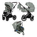 Детская коляска Carrello Aurora CRL-6502/2 3 в 1 с регулируемой ручкой Детская коляска Carrello Aurora CRL-6502/2 3 в 1 с регулируемой ручкой Tea Green — Фото