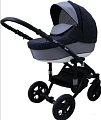 Детская коляска Adamex Avanti Deluxe 3 в 1 553G синяя чешуя-синий — Фото