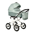 Детская коляска Indigo Barbara Classic 2021 2 в 1 на белой раме - Фото