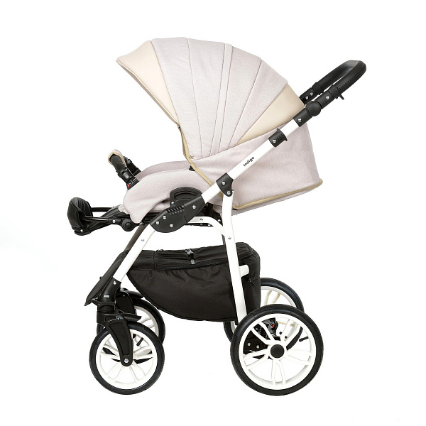 Детская коляска Indigo INDIGO 2021 2 в 1, ткань+экокожа фото 9