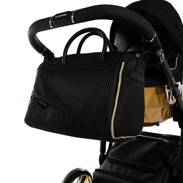 Детская коляска Junama Diamond Mirror Satin V2 2 в 1 на черной раме фото 8