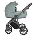 Детская коляска Roan Bass Next 2 в 1, кожа RN085/1 Misti Mint/Grey/серая ручка — Фото
