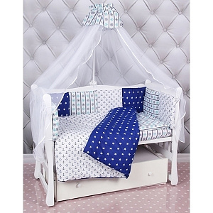 Комплект постели в кроватку AmaroBaby Бриз, 18 предметов