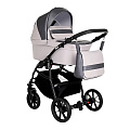 Детская коляска Pituso Nino 2 в 1 Детская коляска Pituso Nino 2 в 1 3017 Frost Grey +Кожа Metalic Frost Grey — Фото