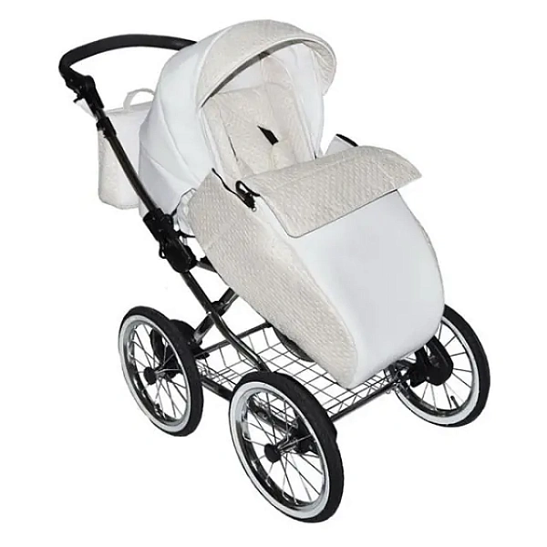 Детская коляска Nastella Luxe Eco 2 в 1, эко-кожа, шасси Black фото 1