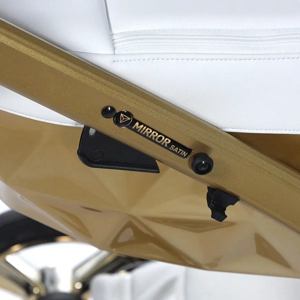 Детская коляска Junama Diamond Mirror Satin V2 2 в 1 на золотой раме фото 10