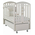 Детская кроватка Feretti Swing Elegance продольный маятник Bianco/белый — Фото