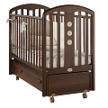 Детская кроватка Feretti Swing Elegance продольный маятник Noce/Орех — Фото