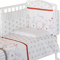 Детское постельное белье Italbaby Rabbit, 5 предметов Детское постельное белье Italbaby Rabbit, 5 предметов Красный — Фото