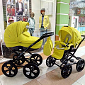 Детская коляска BeBe-Mobile Giulia Deluxe Carbon 2 в 1, эко-кожа Детская коляска BeBe-Mobile Giulia Deluxe Carbon 2 в 1, эко-кожа Желтый — Фото