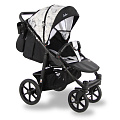 Прогулочная коляска SevillaBaby Colibri Прогулочная коляска SevillaBaby Colibri CLB-03, черный-бежевый принт — Фото