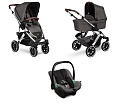 Детская коляска ABC-Design Salsa 4 Air 3 в 1 на серебряной раме Детская коляска ABC-Design Salsa 4 Air 3 в 1 на серебряной раме Asphalt/Asphalt — Фото