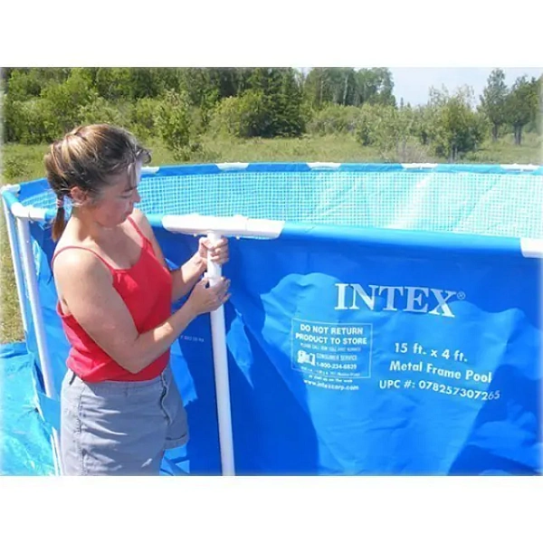 Каркасный семейный бассейн Intex Интекс круглый с насосом-фильтром c28202, c56996 фото 4