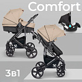 Детская коляска-трансформер Sweet Baby Comfort 3 в 1 Детская коляска-трансформер Sweet Baby Comfort 3 в 1 Beige — Фото