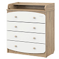 Детский пеленальный комод Indigo Classic (Дуб Канзас/Белый
						
					) — Фото