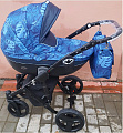 Детская коляска Kunert Calypso Premium Class 2 в 1 Синий — Фото