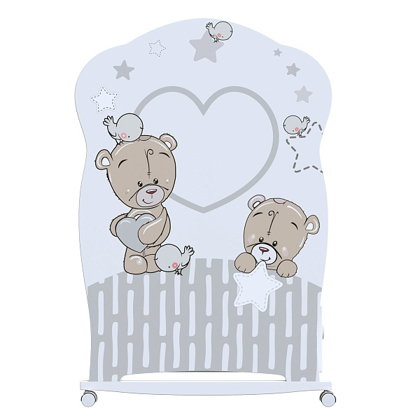 Детская кроватка ВДК Forever friends, колесо/качалка/маятник фото 1