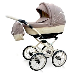 Детская коляска Esperanza Classic Prestige 2 в 1 Цвет рамы - Бежевый поворотная