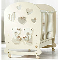 Детская кроватка Baby Expert Bon Bon, колесо + качалка Детская кроватка Baby Expert Bon Bon, колесо + качалка (Кремовый) — Фото